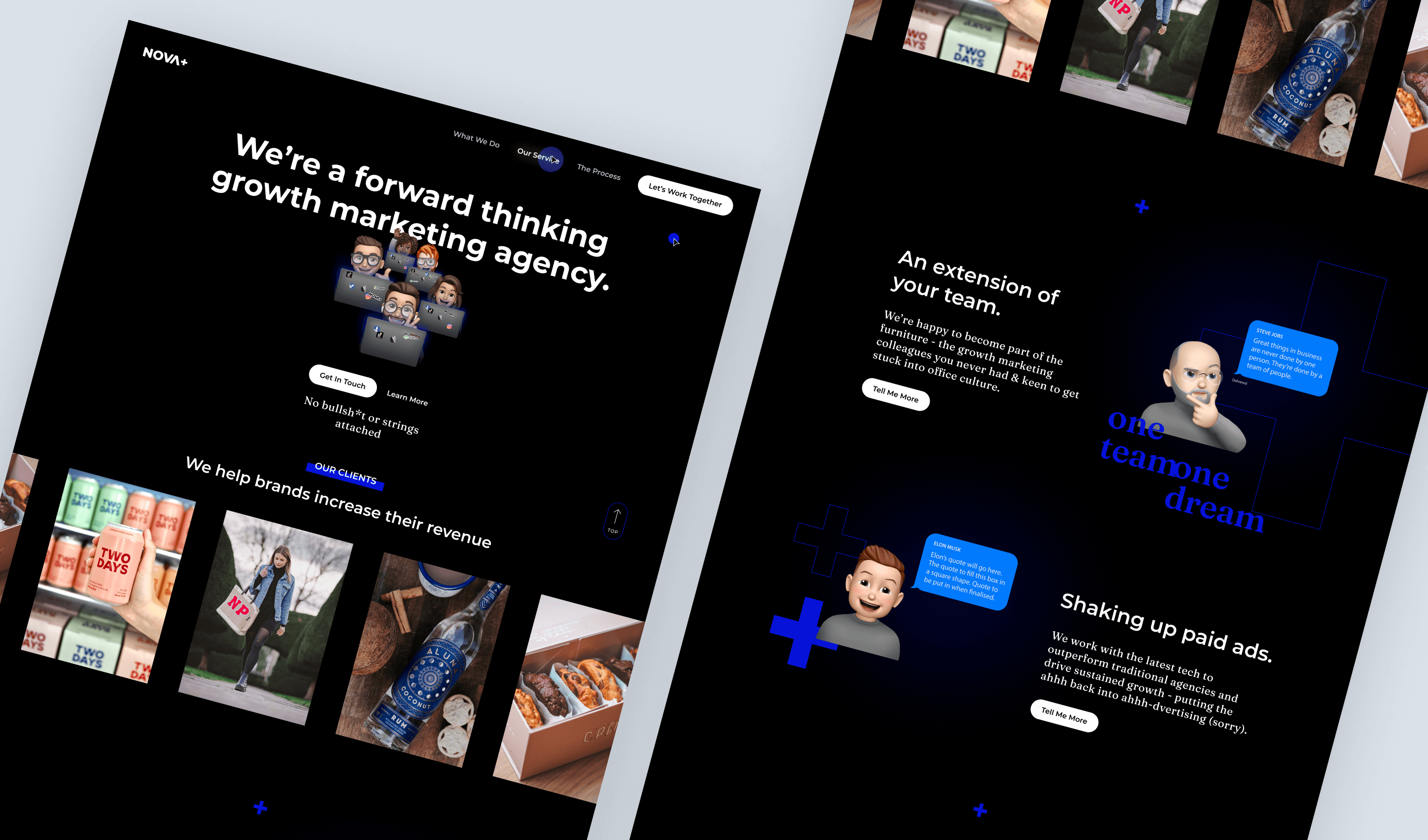 Nova+ Homepage