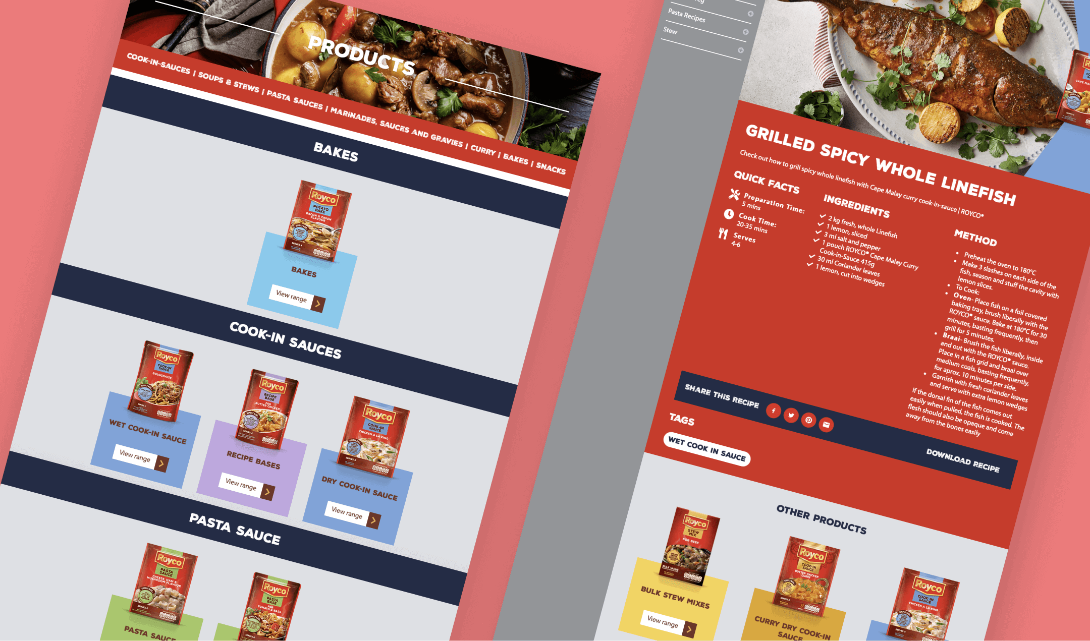 Migrated Royco product and recipe pages
