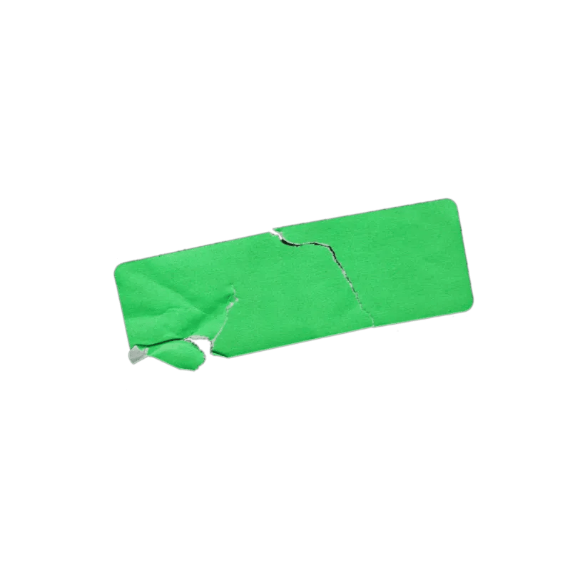 Torn Green Sticker