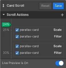 Webflow Interaction on scroll