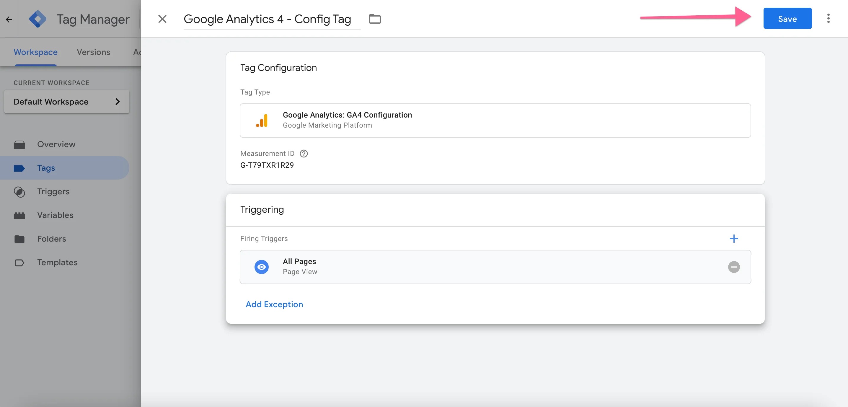 Google Analytics 4 Tag Setup Complete