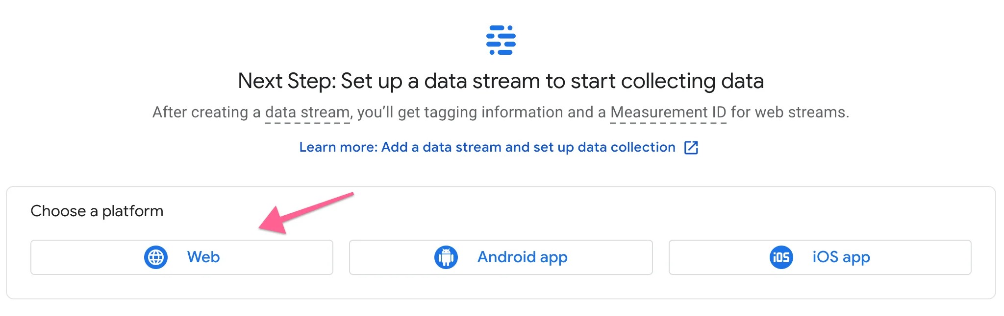 Google Analytics 4 Data Stream setup