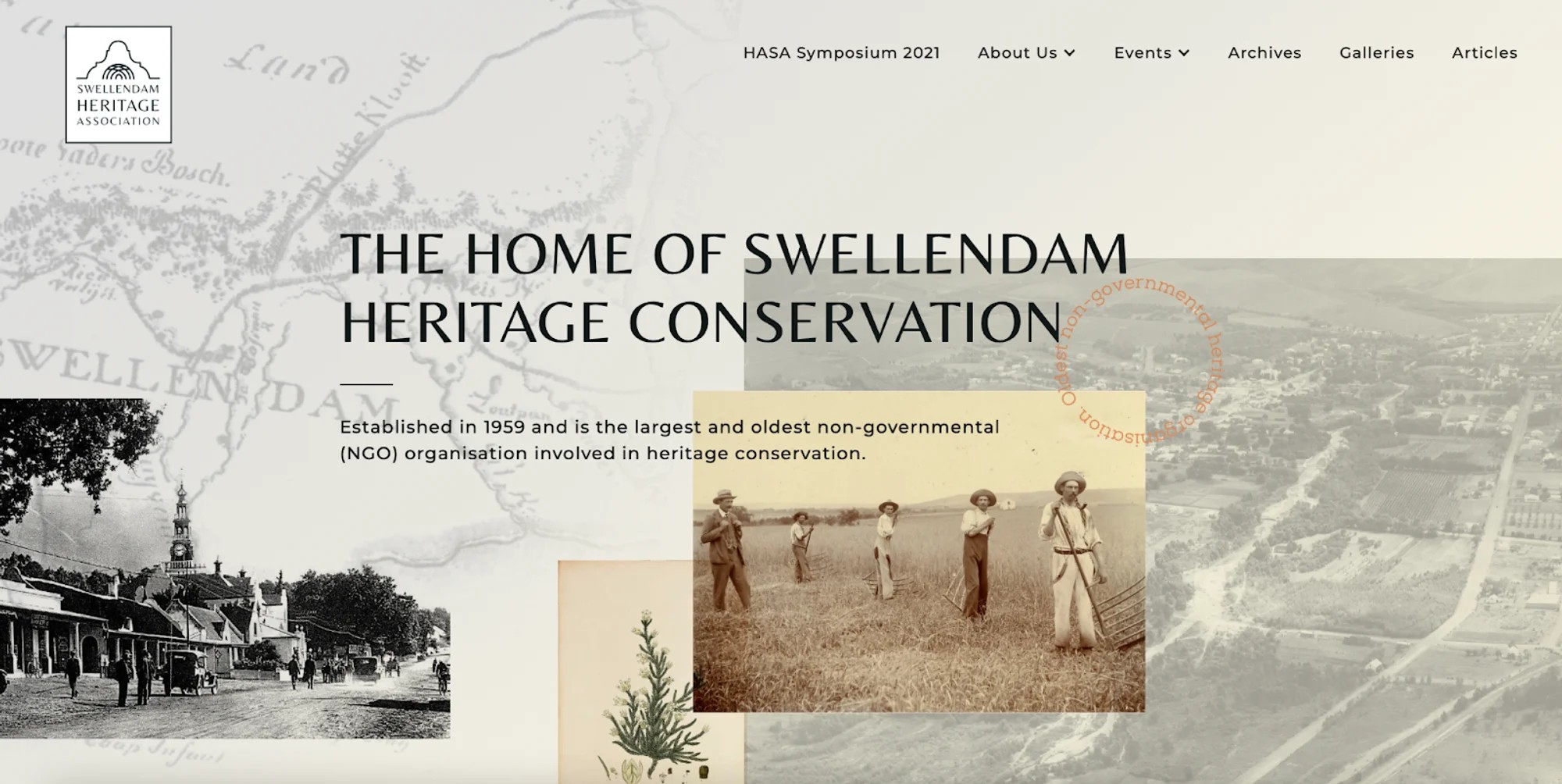 Image multilayers - Swellendam Heritage Association by Milk Moon Studio. 